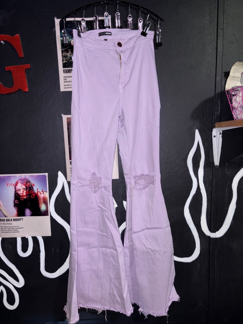 Fashion Nova Lilac High-Rise Jeans